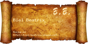 Biel Beatrix névjegykártya